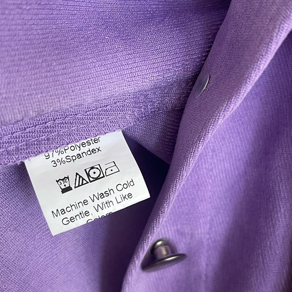 🆕 SHEIN Purple Bandana Print Cropped Jacket - Picture 5 of 6